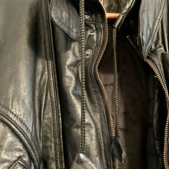 Black leather jacket for men - Picture 4 of 9